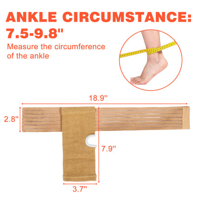 Fivali Ankle Compression Wrap for Sports-ABF013-02-Beige-Size