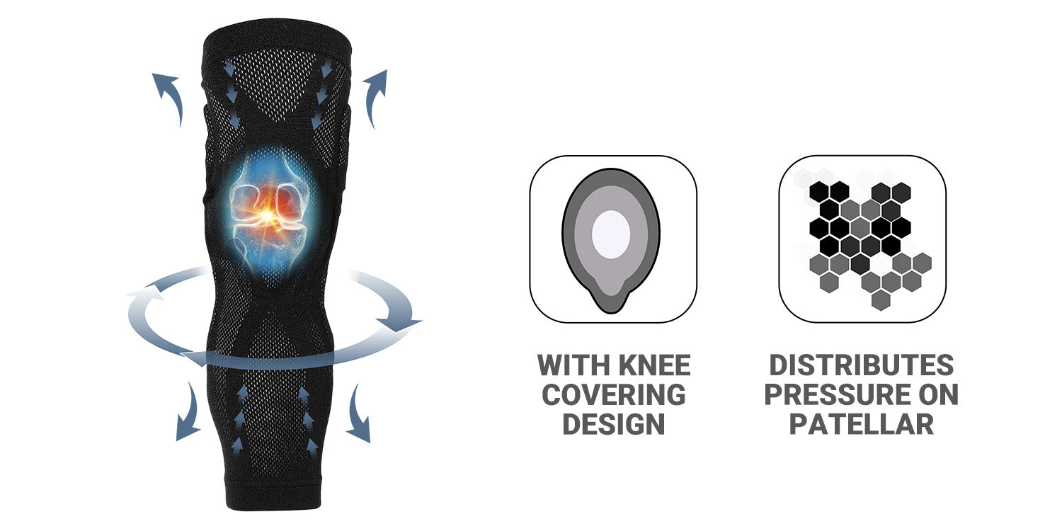 Fivali Compression Football Knee Sleeves-H