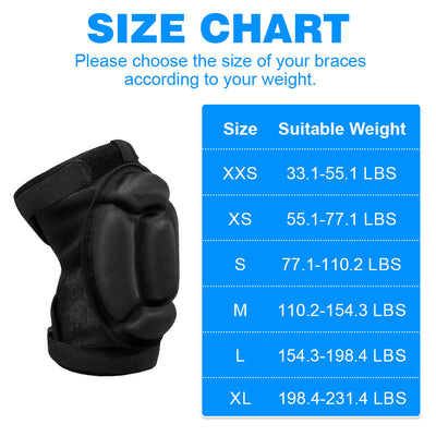 Fivali Elbow Pads with Compression Straps-EBF060-01-Black-Size