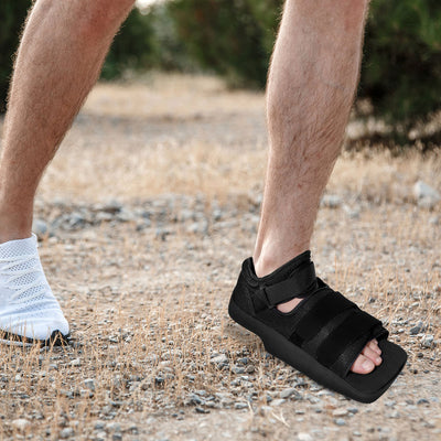 Fivali Ankle Support for Walking-ABF066-02-Black-Rearfoot-L