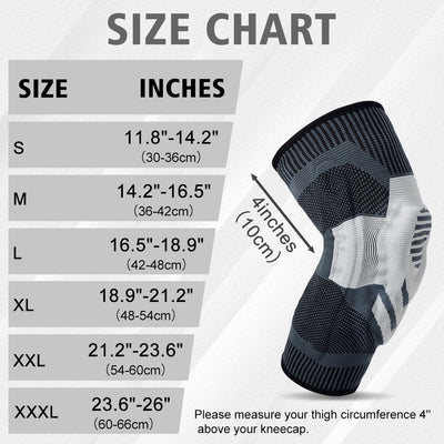 Fivali Compression Knee Brace for Pain-KBF001-Black-03-SIZE