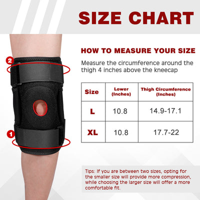 Fivali Hinge Knee Brace for Pain-KBF009-Black-01-SIZE