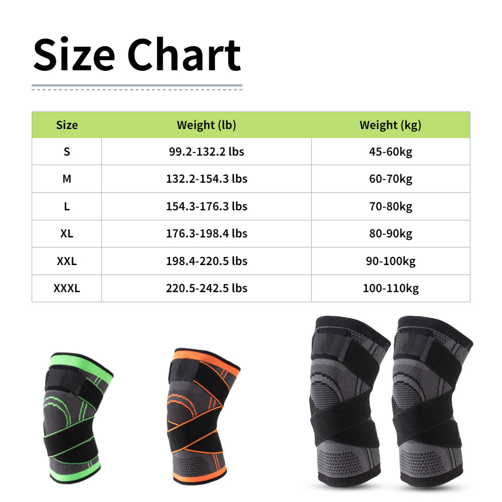 Fivali Adjustable Compression Knee Sleeves-Size